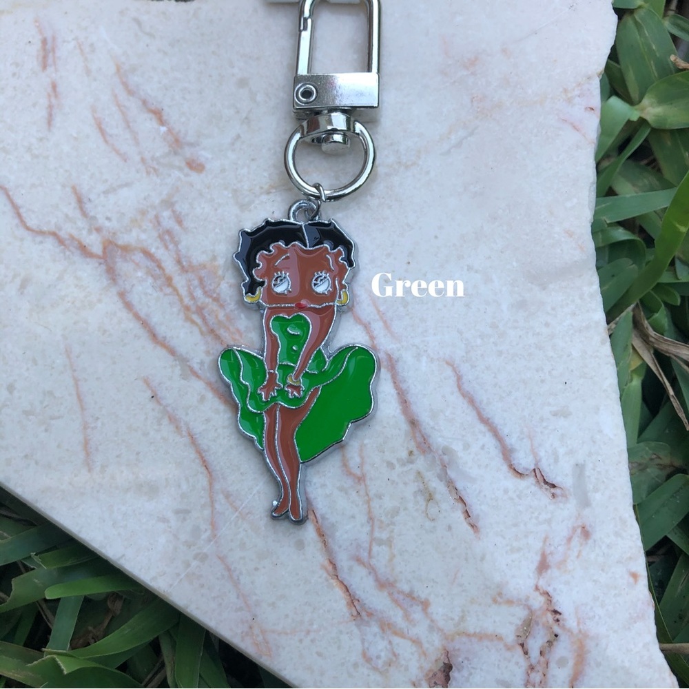 Betty Boop Black Betty Boop keychain bag charm enamel charm